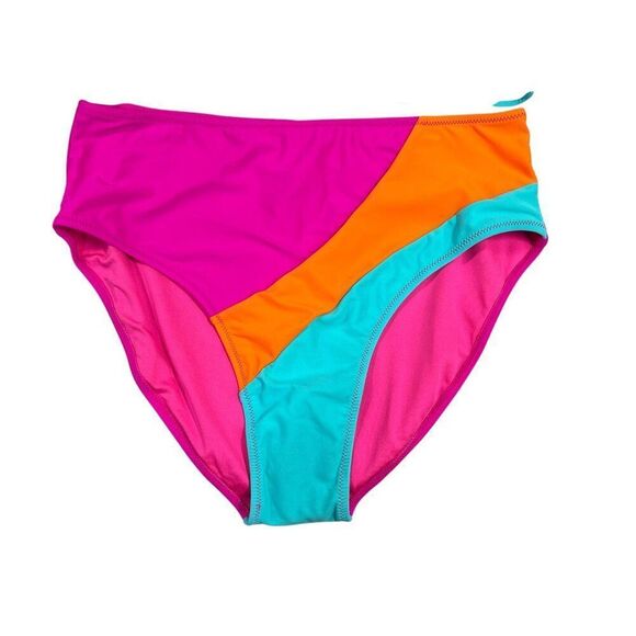 Blooming Jelly Women's Size XL Colorful High Waisted Full Coverage Bikini - Picture 4 of 9